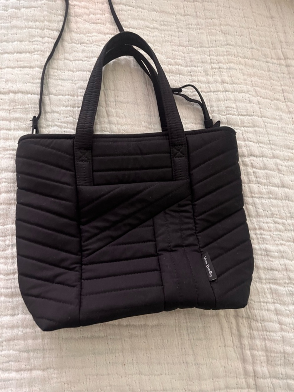 Vera Bradley Black Quilted mini bag/Crossbody Bag - Picture 8 of 13